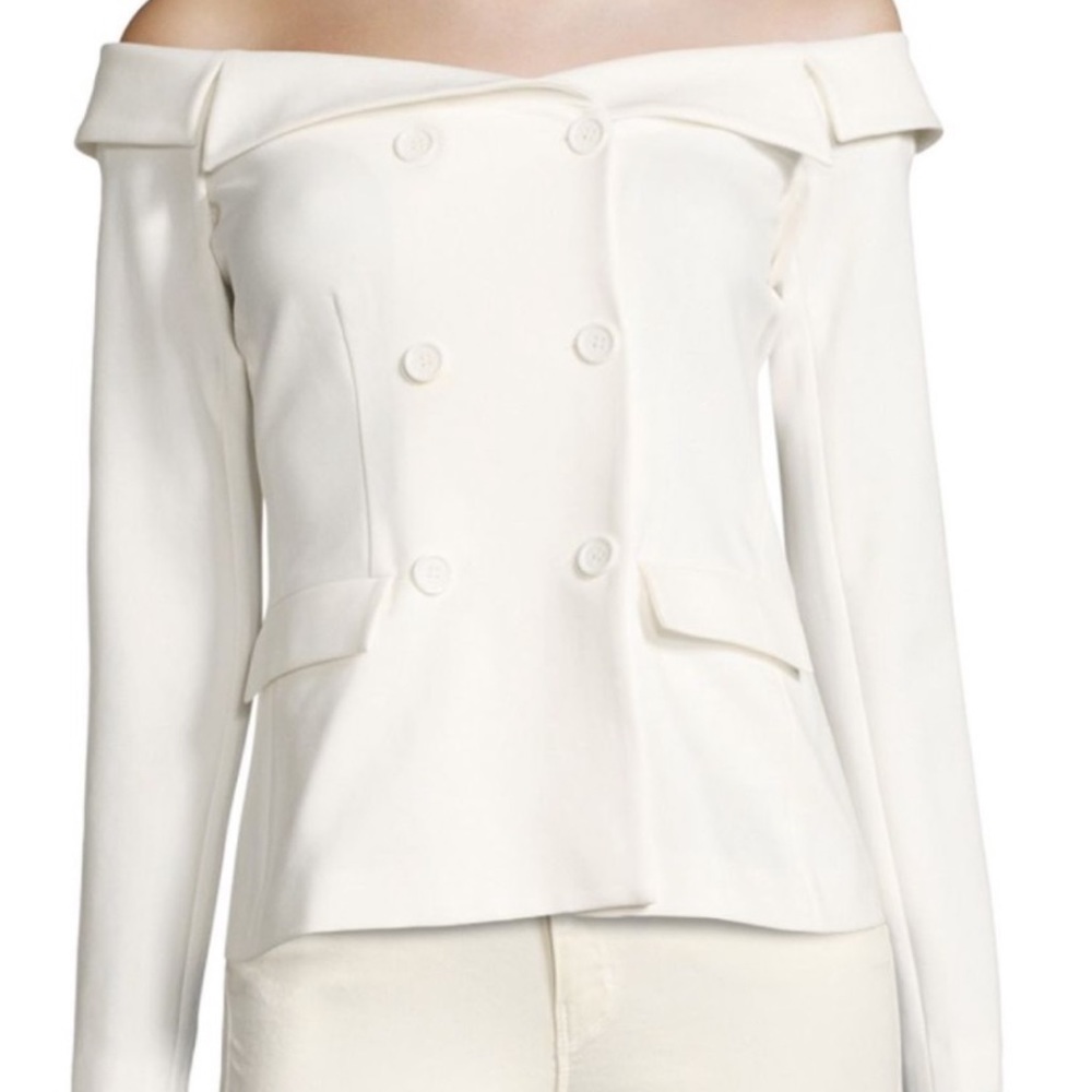 L agence off the shoulder blazer